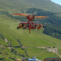 Vliegen boven Serfaus